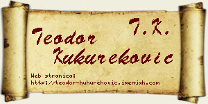 Teodor Kukureković vizit kartica